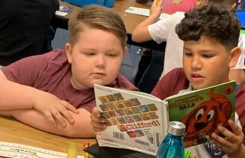  Students read together