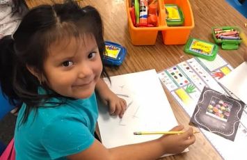  a student works on a worksheet