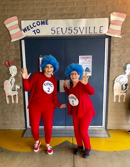 staff dress up for spirit day