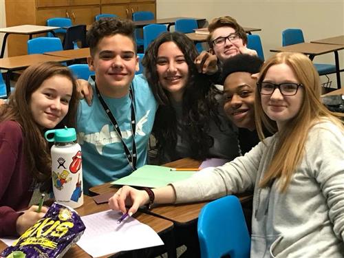 a group of students