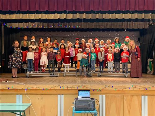 students at a christmas concert
