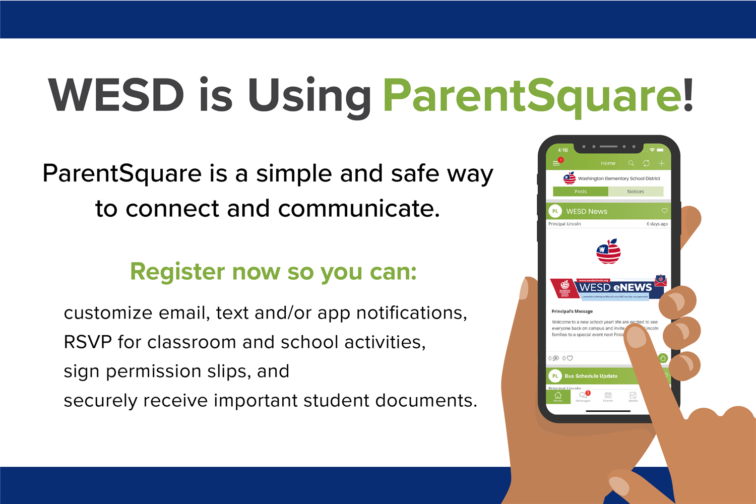  WESD ParentSquare graphic