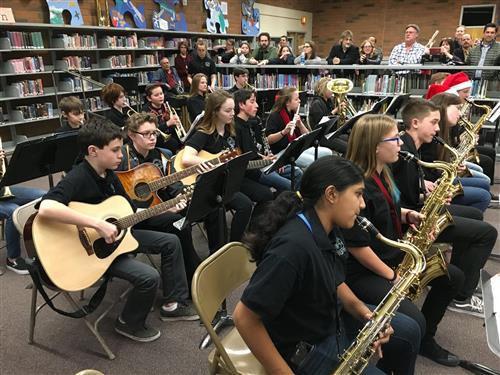 students play instruments