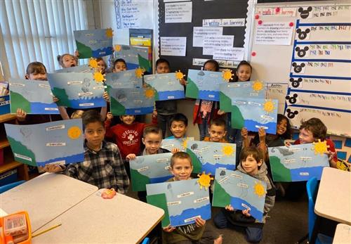 Students show off their artwork