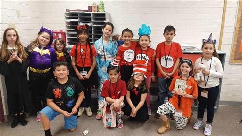 students dressed up as book characters
