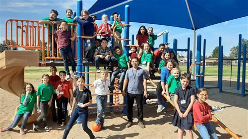 group of students on the playground